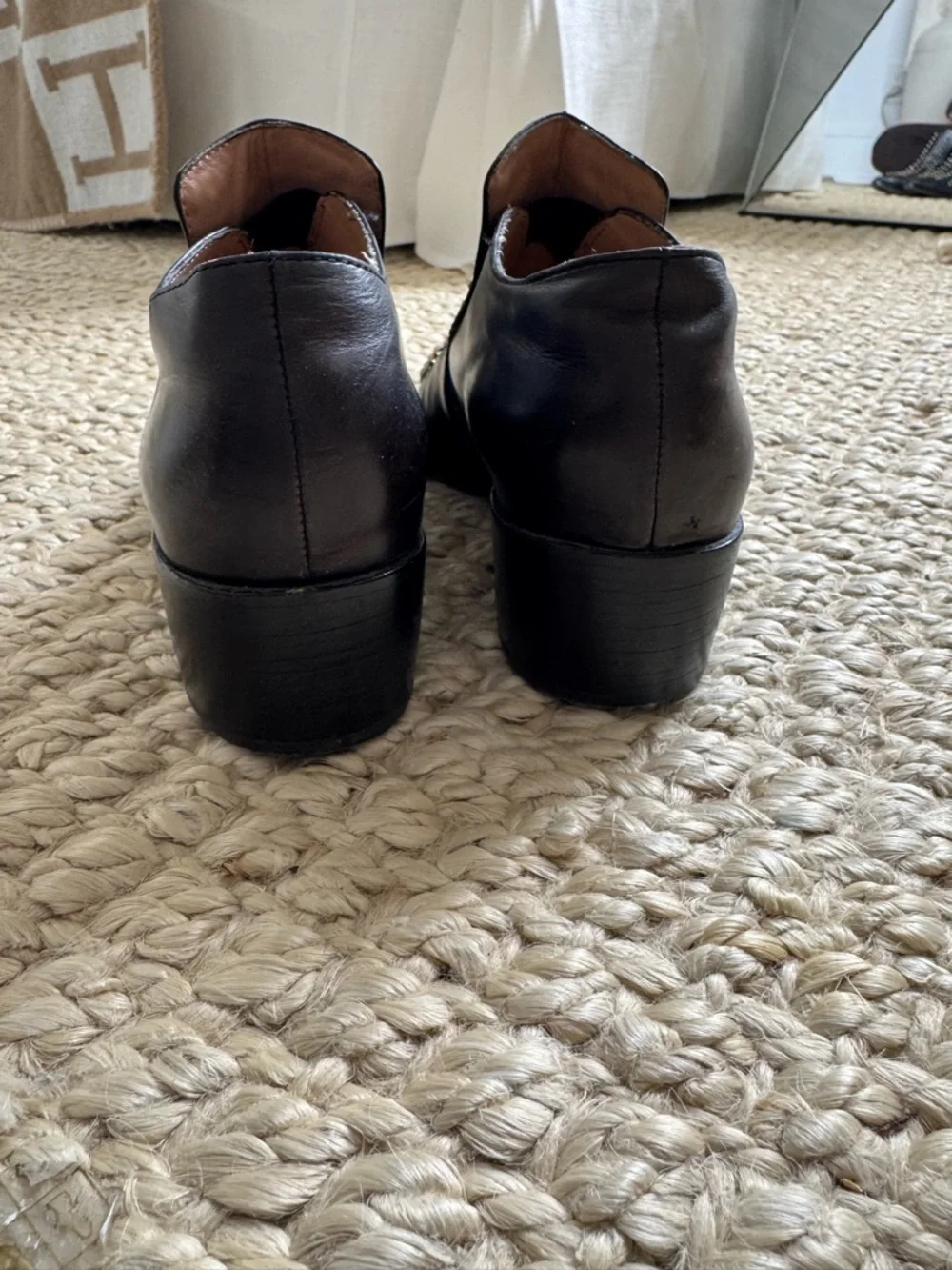 Vince Camuto Signature Black Leather Studded Western Ankle Boots $350 premium - Picture 5 of 6